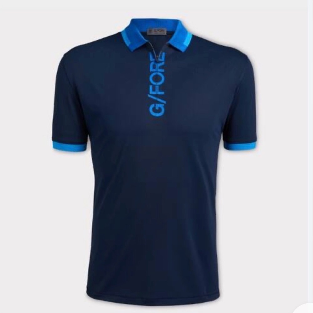 G/FORE Logo Tech Pique 1/4 Zip Polo